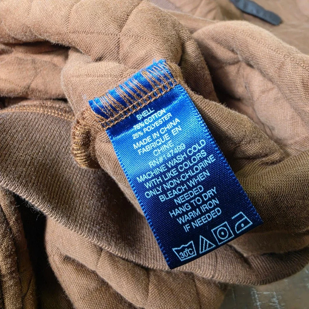 Heybo Outdoors Quilted Pullover Mens XXXL Brown Diamond Stitch Snap Mock Neck